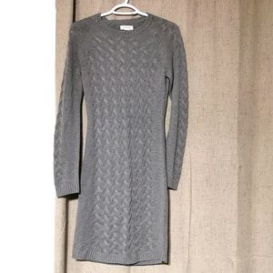 Calvin Klein Size Small Grey Sweater Dress